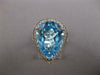 EXTRA LARGE 15.47CT DIAMOND & AAA BLUE TOPAZ 18KT WHITE GOLD 3D ENGAGEMENT RING