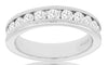 .75CT DIAMOND 14KT WHITE GOLD 3D CHANNEL FILIGREE SEMI ETERNITY ANNIVERSARY RING