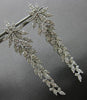 EXTRA LARGE 2.68CT DIAMOND 18KT WHITE GOLD 3D ROUND MULTI LEAF HANGING EARRINGS