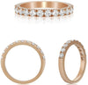 .69CT DIAMOND 14KT ROSE GOLD FOUR PRONG SEMI ETERNITY WEDDING ANNIVERSARY RING