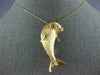 ANTIQUE LARGE AAA RUBY 14KT YELLOW GOLD HAPPY DOLPHIN BROOCH PIN PENDANT #2106