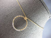 .26CT DIAMOND 14KT YELLOW GOLD 3D ROUND BEZEL CIRCLE OF LIFE ROPE FUN NECKLACE