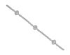 ESTATE .12CT DIAMOND 14K WHITE GOLD 3D FLOWER BY THE YARD FILIGREE LOVE BRACELET