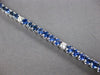 8.42CT DIAMOND & AAA SAPPHIRE 14KT WHITE GOLD 3D CLASSIC ROUND TENNIS BRACELET