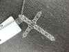ESTATE .60CT DIAMOND 14KT WHITE GOLD 3D CLASSIC CROSS FLOATING PENDANT