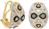 2.17CT WHITE & FANCY YELLOW DIAMOND 18K YELLOW GOLD 3D UMBRELLA CLIP ON EARRINGS