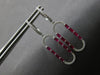 1.32CT DIAMOND & AAA RUBY 14KT WHITE GOLD ROUND & BAGUETTE FUN HANGING EARRINGS