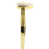 .30CT WHITE & FANCY YELLOW DIAMOND 18KT 2 TONE GOLD TRILLION FILIGREE PAVE RING
