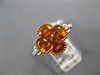 2.19CT DIAMOND & AAA YELLOW SAPPHIRE 18K 2 TONE GOLD 3D OVAL & ROUND FLOWER RING