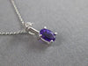 .61CT DIAMOND & AAA AMETHYST 14KT WHITE GOLD OVAL & ROUND FUN FLOATING PENDANT