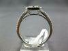 WIDE .83CT DIAMOND 18KT WHITE GOLD ROUND & BAGUETTE RECTANGULAR HALO LOVE RING