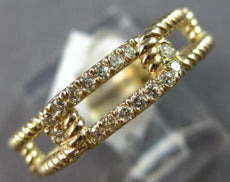 .16CT DIAMOND 14KT YELLOW GOLD 3D ROUND CLASSIC RECTANGULAR LOVE KNOT FUN RING