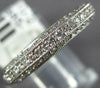 ESTATE .55CT DIAMOND 18KT WHITE GOLD CLASSIC 3 ROW PAVE WEDDING ANNIVERSARY RING