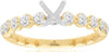.50CT DIAMOND 14KT YELLOW GOLD 3D ROUND SEMI ETERNITY SEMI MOUNT ENGAGEMENT RING