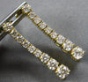ESTATE 1.12CT DIAMOND 14K YELLOW GOLD CLASSIC ROUND JOURNEY FUN HANGING EARRINGS