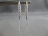 EXTRA LARGE .76CT DIAMOND 18KT WHITE GOLD GRADUATING LEVERBACK HANGING EARRINGS