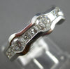 1.12CT DIAMOND 14KT WHITE GOLD 3D CHANNEL SEMI BEZEL WEDDING ANNIVERSARY RING