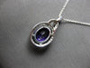 2.64CT DIAMOND & AAA AMETHYST 14KT WHITE GOLD OVAL & ROUND HALO FLOATING PENDANT