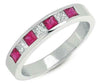 .79CT DIAMOND & AAA RUBY 14KT WHITE GOLD 3D CLASSIC PRINCESS CHANNEL FUN RING