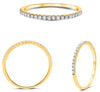 .15CT DIAMOND 14KT YELLOW GOLD 3D ROUND 4 PRONG SEMI ETERNITY ANNIVERSARY RING