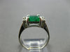 ESTATE 2.80CT DIAMOND & AAA EMERALD 14KT WHITE GOLD SQUARE FRIENDSHIP LOVE RING