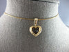 1.98CT DIAMOND & AAA GARNET 14K YELLOW GOLD HEART SHAPE & ROUND FILIGREE PENDANT