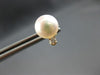 ESTATE .09CT DIAMOND & AAA SOUTH SEA PEARL 14K YELLOW GOLD CLASSIC STUD EARRINGS