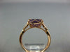 ESTATE 1.85CT DIAMOND & AAA AMETHYST 14K ROSE GOLD CUSHION DOUBLE HEART FUN RING