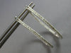 ESTATE LARGE 1.10CT DIAMOND 14KT WHITE GOLD 3D INSIDE OUT HOOP HANGING EARRINGS