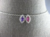 .32CT DIAMOND & AAA RUBY & AMETHYST 14KT WHITE GOLD MARQUISE SHAPE HALO PENDANT