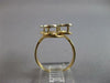 ESTATE LARGE .25CT DIAMOND 14KT WHITE & YELLOW GOLD L INITIAL DOUBLE PLATE RING