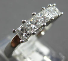 .90CT DIAMOND 14KT WHITE GOLD 3D 5 STONE SHARED PRONG WEDDING ANNIVERSARY RING