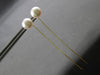 ESTATE AAA SOUTH SEA PEARL 14KT YELLOW GOLD 3D CLASSIC BAR FUN HANGING EARRINGS