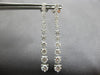 EXTRA LARGE 3.53CT DIAMOND 14KT WHITE GOLD 3D GRADUATING JOURNEY EARRINGS 28178