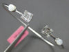 .43CT DIAMOND & AAA MOONSTONE 18KT WHITE GOLD 3D SQUARE FLEXIBLE BANGLE BRACELET