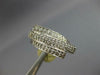 ESTATE WIDE 1.02CT DIAMOND 14KT WHITE GOLD 3D MULTI ROW CRISS CROSS FUN RING
