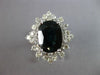 EXTRA LARGE 4.86CT DIAMOND & AAA SAPPHIRE 14KT WHITE GOLD ENGAGEMENT RING #27491