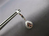 3.11CT DIAMOND & AAA SAPPHIRE 18K WHITE GOLD PEAR SHAPE & ROUND HANGING EARRINGS