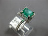 2.51CT DIAMOND & AAA EMERALD 14KT WHITE GOLD SQUARE HALO CLASSIC ENGAGEMENT RING