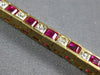 6.86CT DIAMOND & AAA RUBY 14KT YELLOW GOLD 3D CHANNEL INVISIBLE TENNIS BRACELET