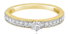 .32CT DIAMOND 14KT YELLOW GOLD SOLITAIRE SEMI ETERNITY FILIGREE ENGAGEMENT RING
