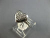 ESTATE .42CT DIAMOND 14KT WHITE GOLD CLASSIC DOUBLE HEART FILIGREE FUN LOVE RING