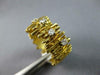 ANTIQUE WIDE .15CT DIAMOND 18KT 2 TONE GOLD 5 STONE MULTI BAR ANNIVERSARY RING