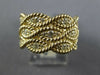 WIDE .67CT DIAMOND 14KT YELLOW GOLD MULTI LEAF MULTI ROW 3/4 ETERNITY LOVE RING