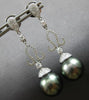 LARGE 1.04CT DIAMOND & AAA TAHITIAN PEARL 18KT WHITE GOLD FUN HANGING EARRINGS