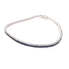 ESATE 3.54CT AAA SAPPHIRE 14KT WHITE GOLD 3D CLASSIC ROUND TENNIS BRACELET