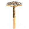 .47CT WHITE & PINK DIAMOND 18KT WHITE & ROSE GOLD OCTAGON FILGREE PAVE FUN RING