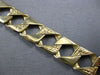 ESTATE LONG 14KT YELLOW GOLD HANDCRAFTED SQUARE LINK MATTE & SHINY MENS BRACELET