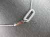 ESTATE .49CT DIAMOND 14KT WHITE GOLD CLASSIC RECTANGULAR LOVE KNOT FUN NECKLACE
