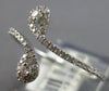 ESTATE .33CT DIAMOND 14K WHITE GOLD ROUND DOUBLE TEAR DROP CRISS CROSS LOVE RING